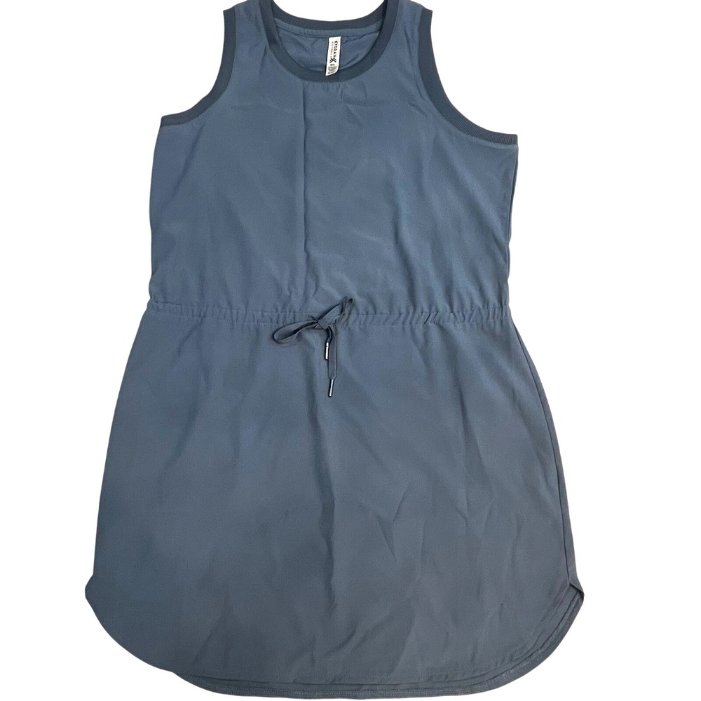 Kyodan Outdoor Sleeveless Active Dress Slate Blue Gray Drawstring Waist Large